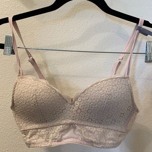 Aerie 32A Wireless Push-up Lace Bra